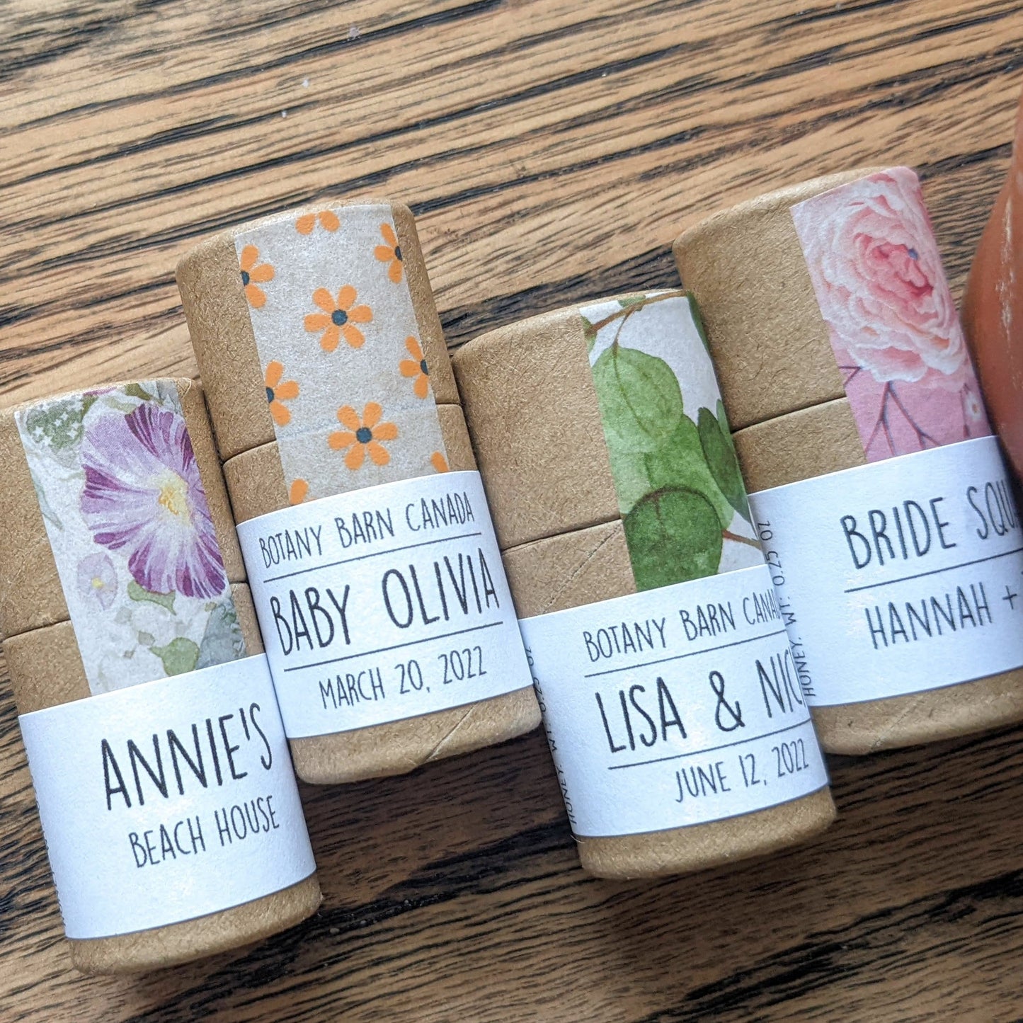 Party Favors | Natural Lip Balm Favours - Personalized Wedding or Shower Gift