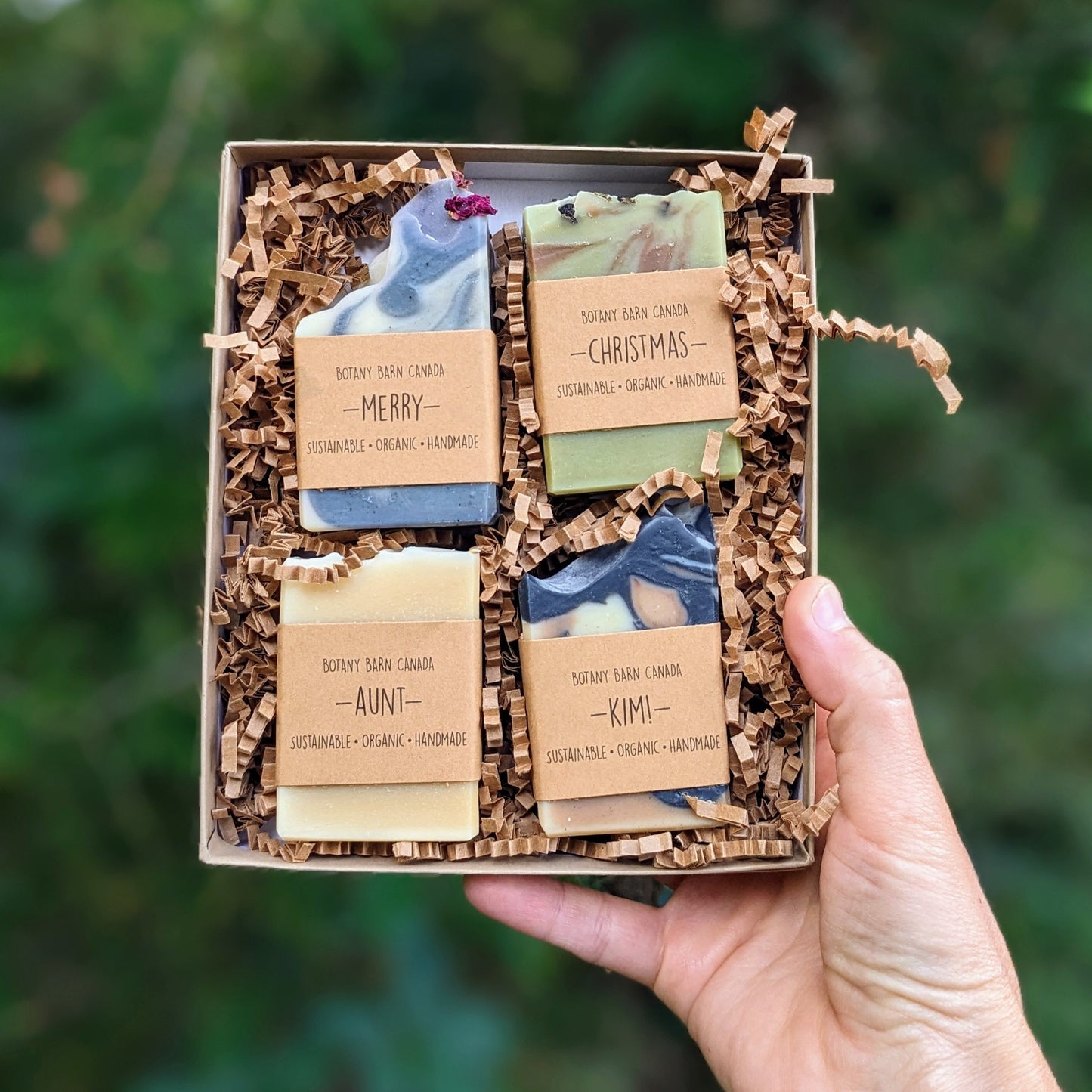 Natural Soaps | Gift Set of 4 Half Bars With Custom Labels