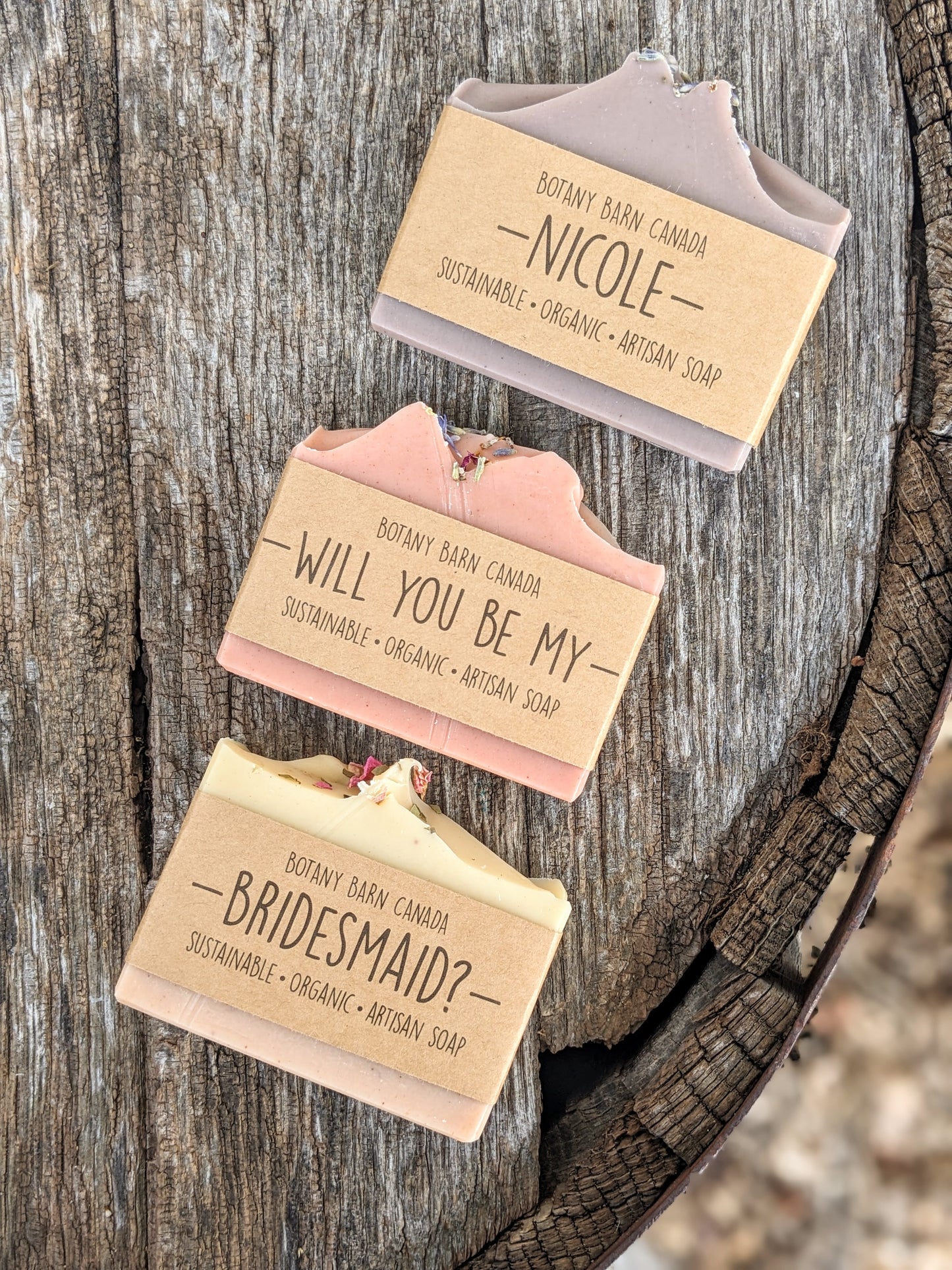 Bridesmaid Proposal Box | Custom Soap Labels, Handmade Lip Balm, Bath Soak & Scrunchie