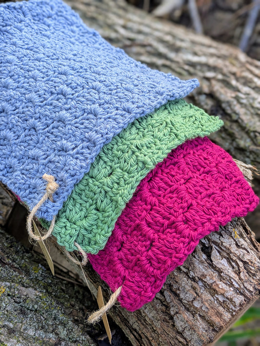 Crocheted Washcloth - choose your colour!