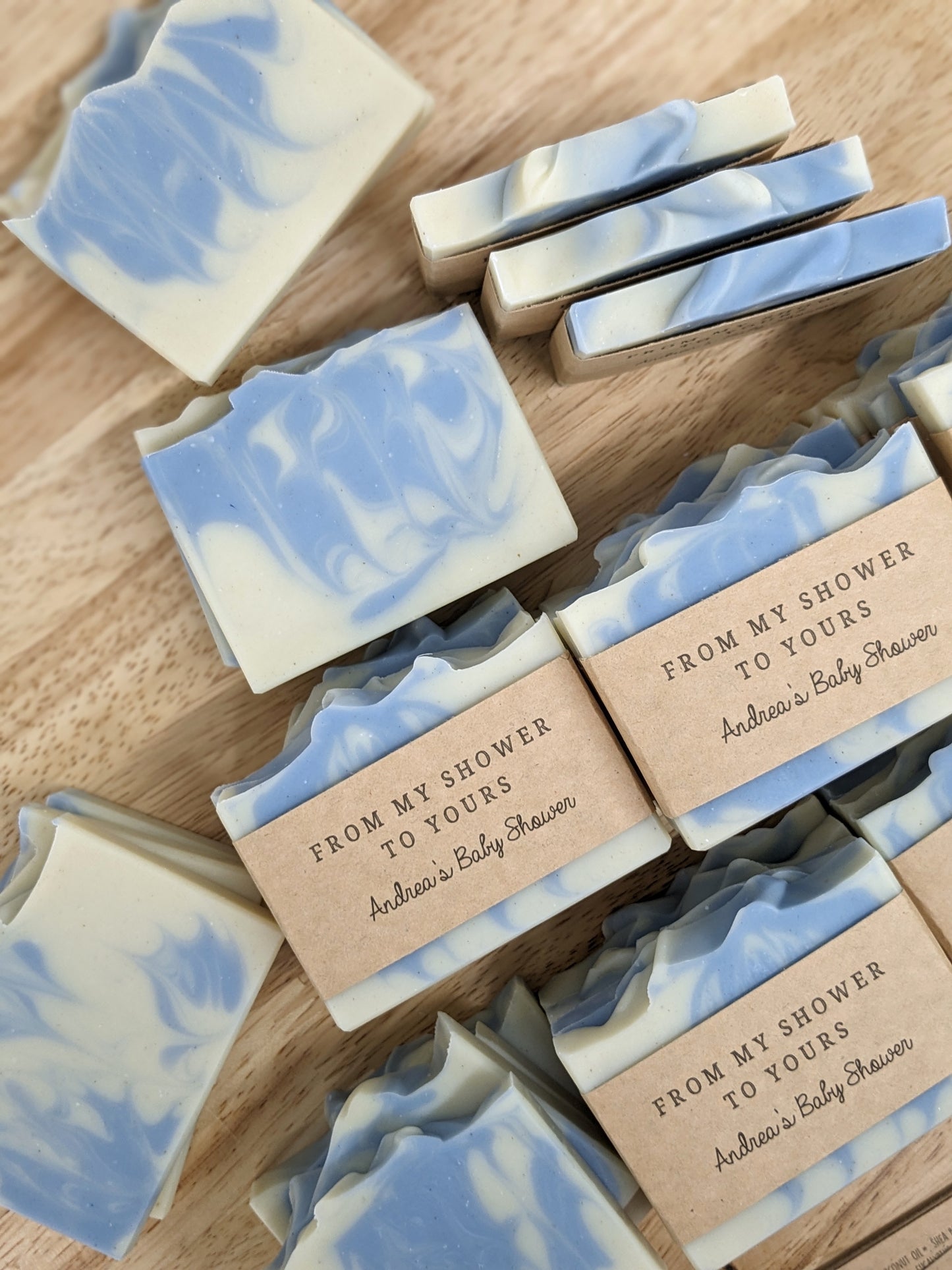 Soap Favors | Blue & Cream Coloured Soaps for Weddings, Baby Showers, Bridal Showers