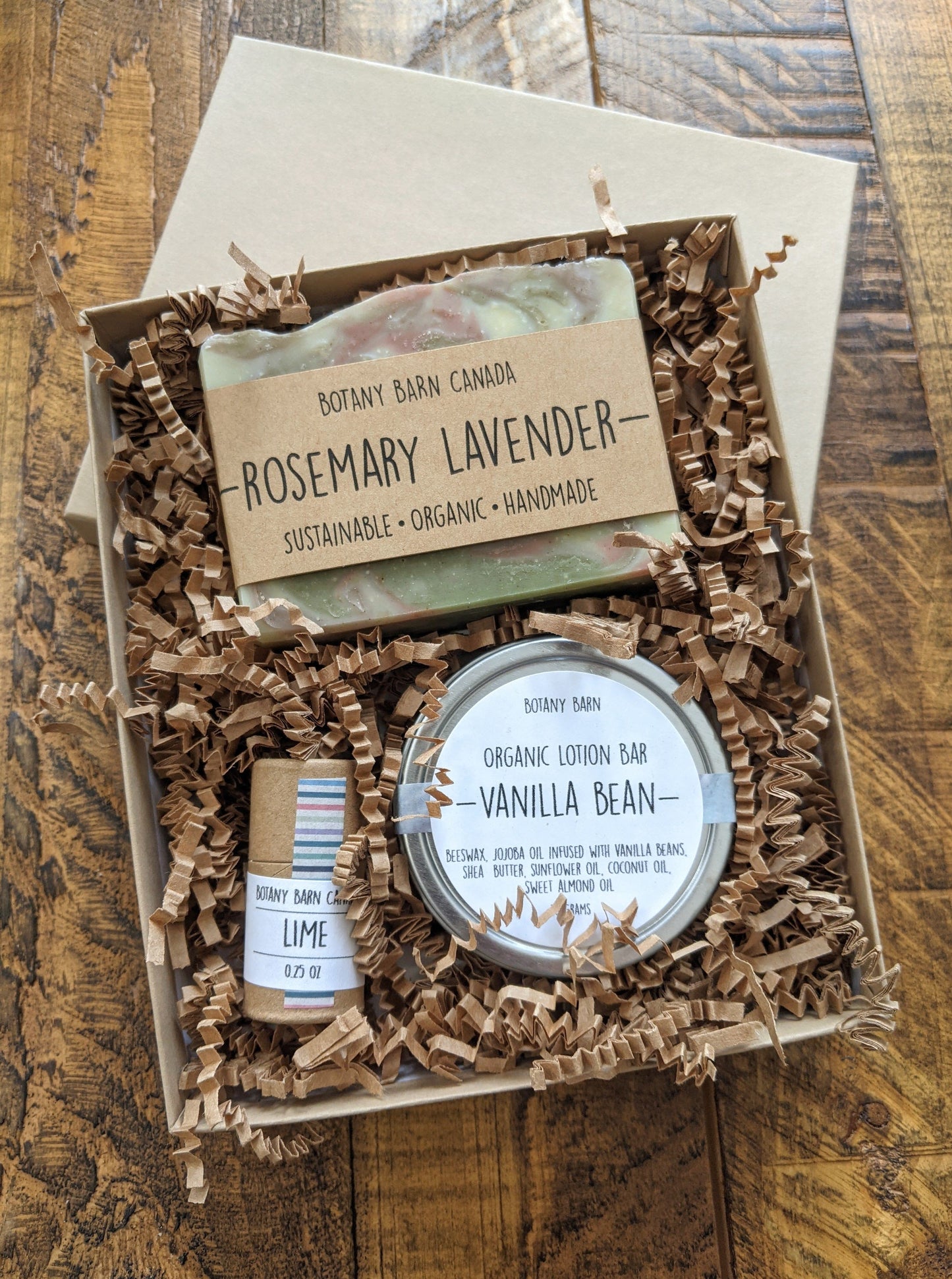 Self Care Gift Set | Organic Soap, Eco Friendly Lip Balm and Organic Lotion Bar