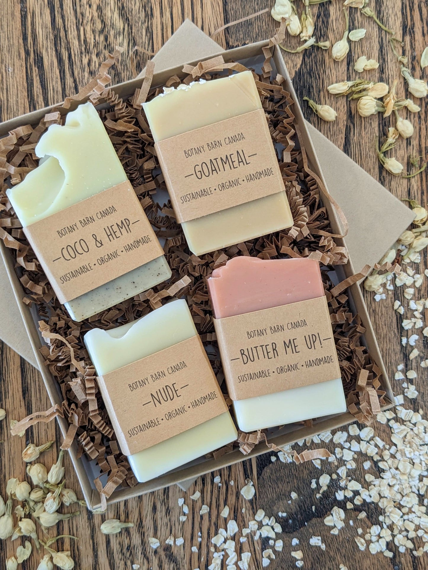 Natural Soaps | Gift Set of 4 Organic Half Bar Soaps