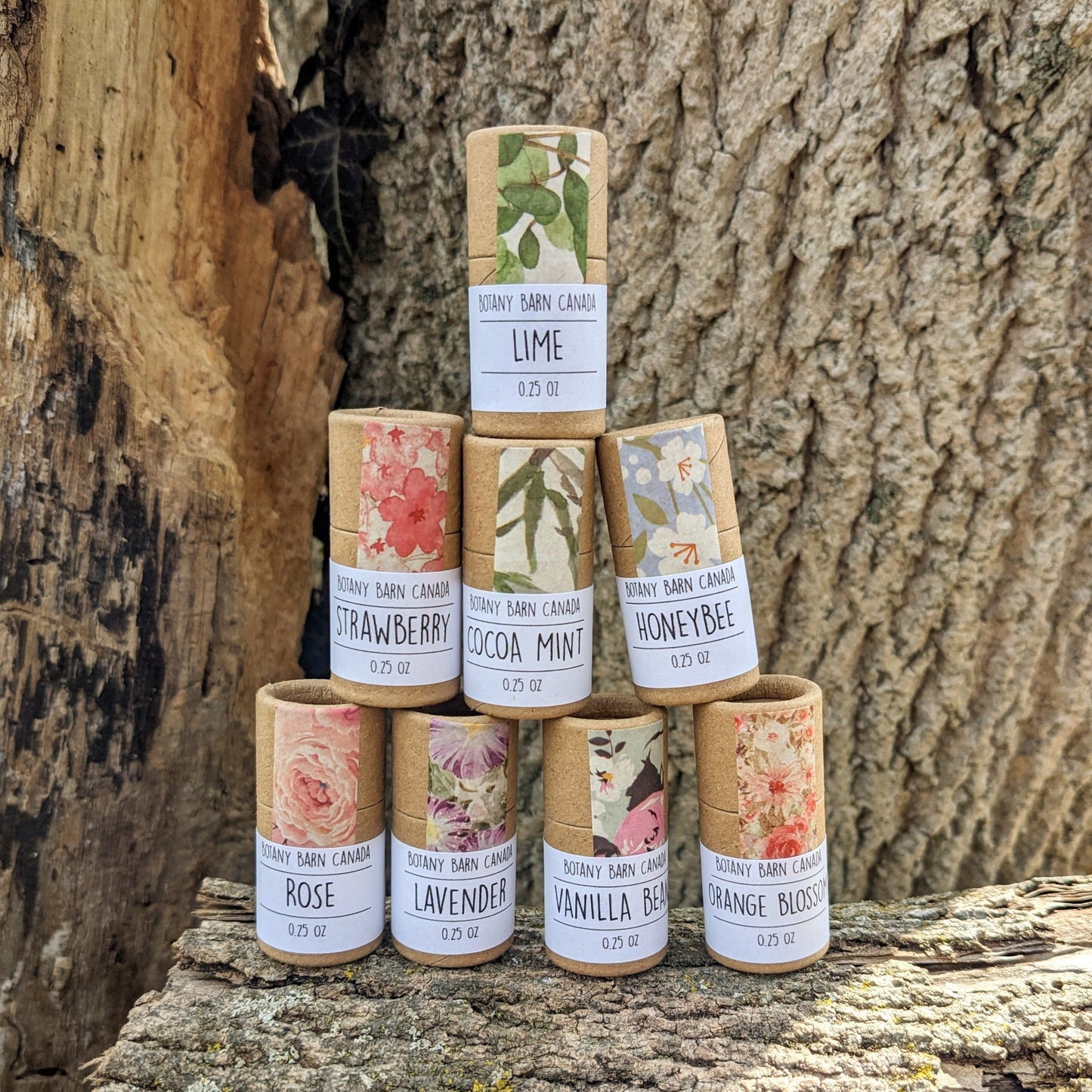 Coffret cadeau écologique avec savon biologique, baume à lèvres biodégradable et chouchou fait à la main
