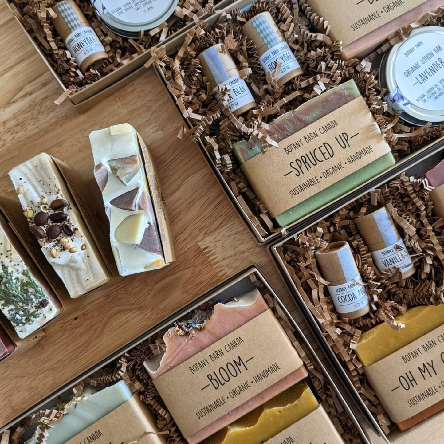 Natural Gift Box | 2 Artisan Soaps, 2 Zero Waste Lip Balm, 1 Organic Lotion Bar