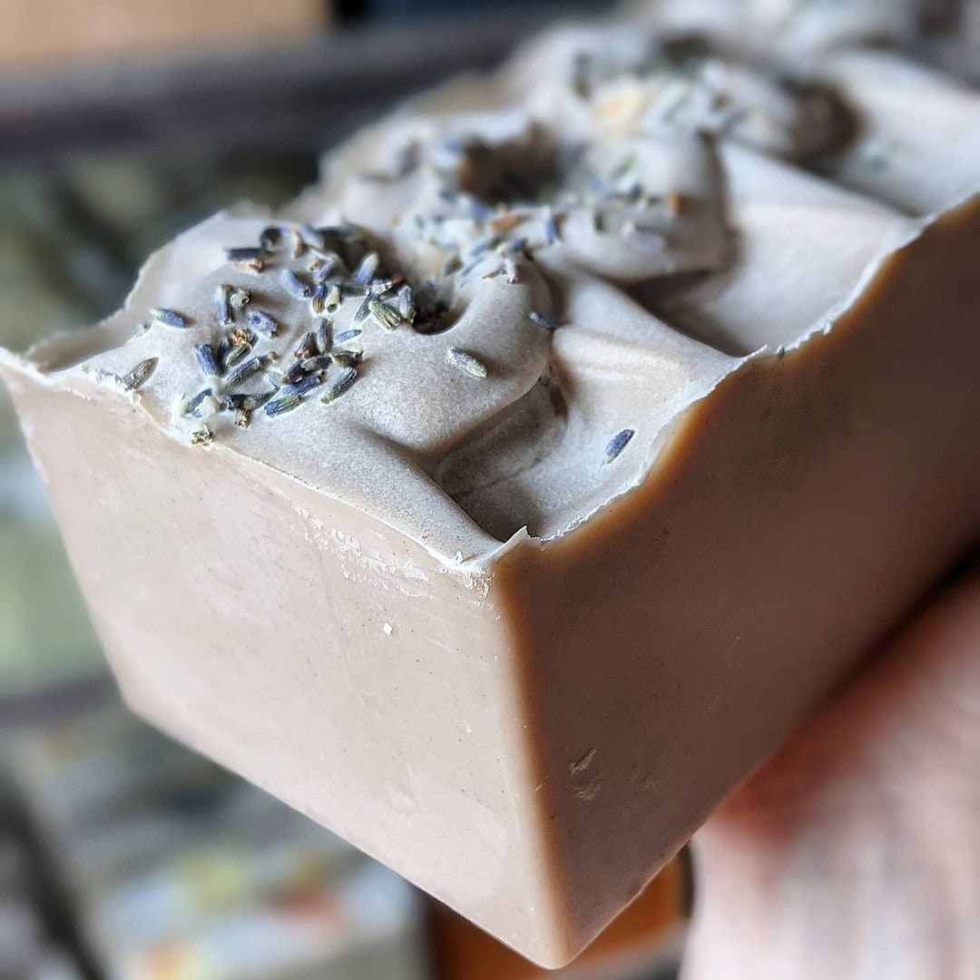 Natural Soap | LAVENDER - Pure Lavender, Purple Brazilian Clay & Coconut Milk Soap