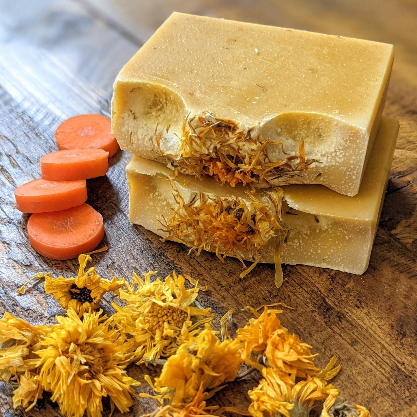 Natural Soap | SUNSHINE - Lemon Scented Calendula & Carrot Soap