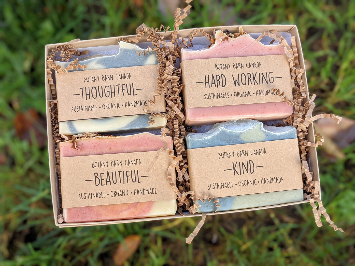 Natural Soaps | Gift Set of 4 Organic Soaps with Custom Labels