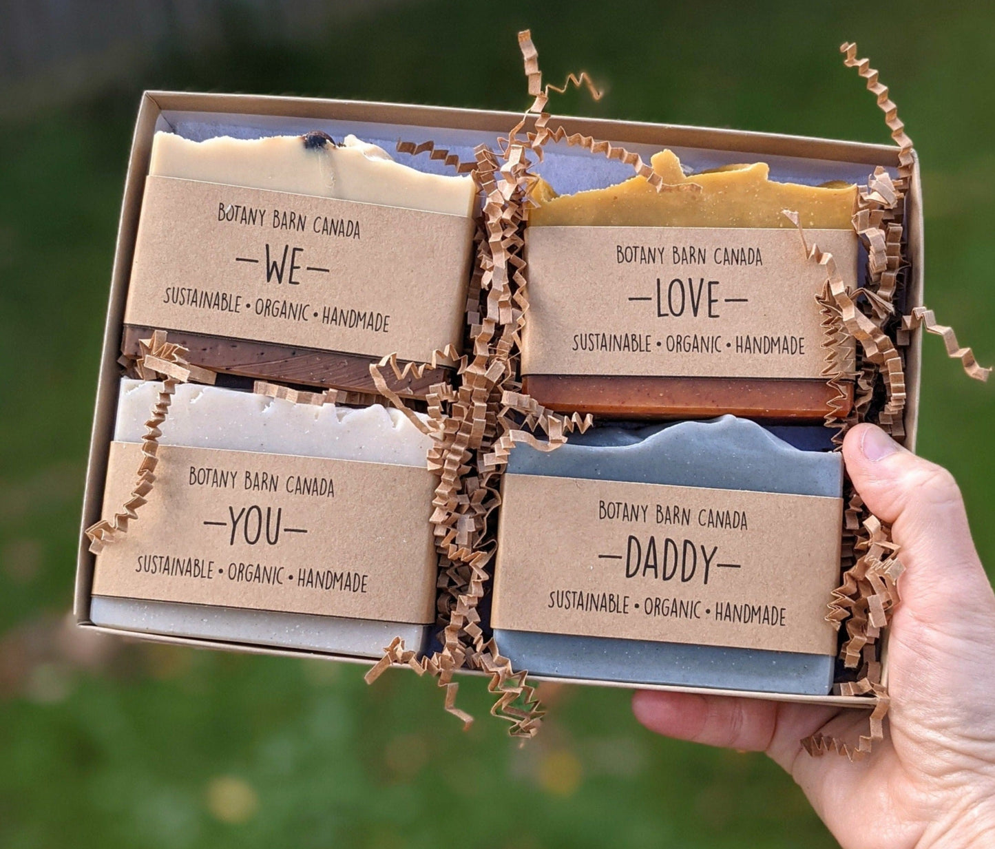Natural Soaps | Gift Set of 4 Organic Soaps with Custom Labels