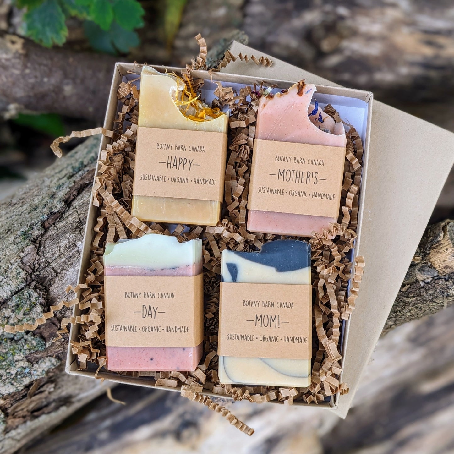 Organic Soaps with Custom Labels - Personalize Your Gift Message on our Half Bar Soaps!
