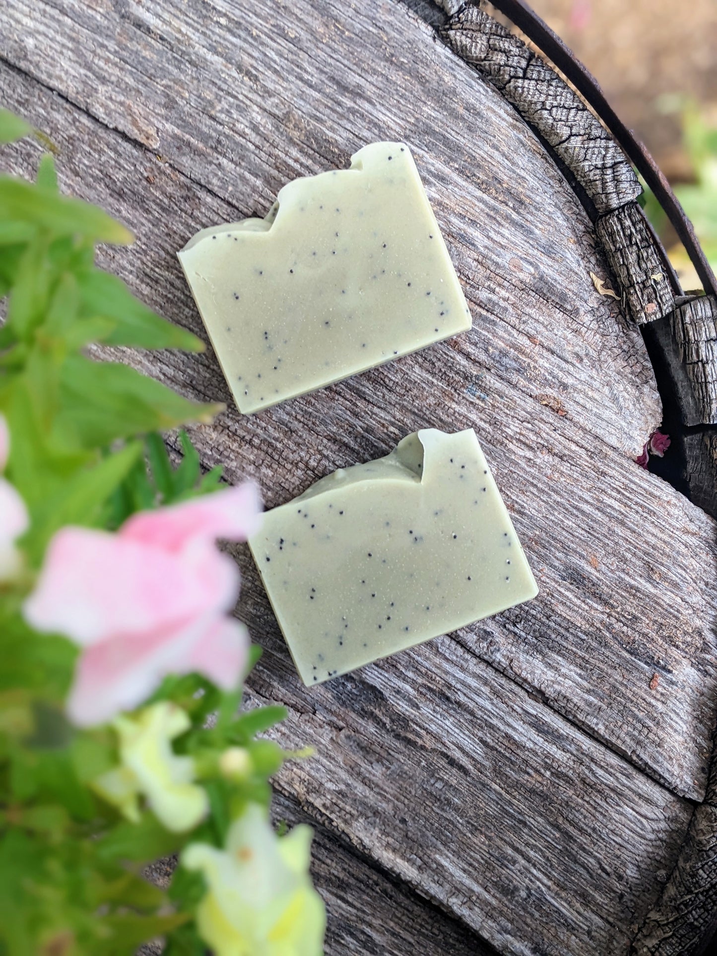 Natural Soap | CUCUMBER MINT - Rosemary, Peppermint & Spearmint with Poppy Seeds