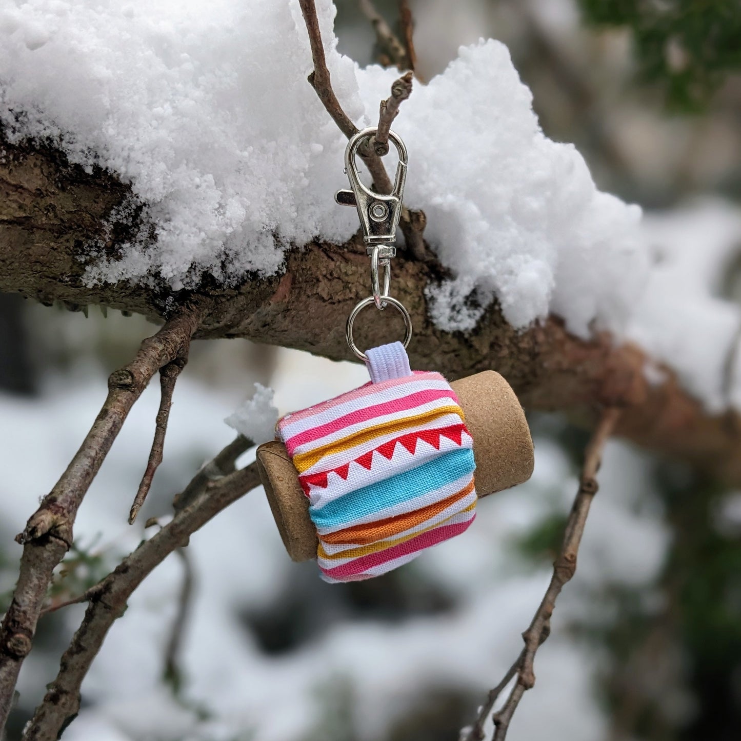 Handmade Lip Balm Holder - Fabric Chapstick Holder with Keychain Clip. Pair with our Zero Waste Plastic Free Lip Chap!