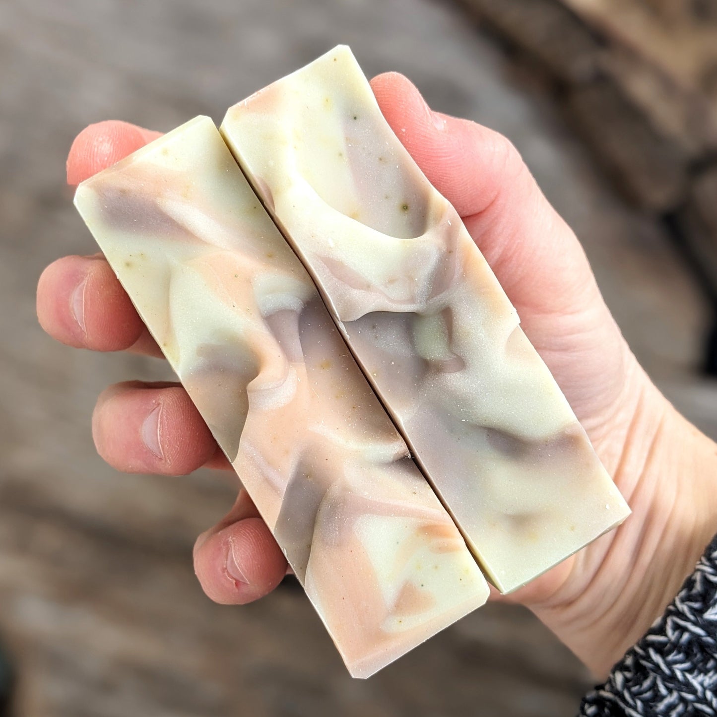 Natural Soap | ROSEMARY LAVENDER - Herbal Soap with Clay & Rosemary Powder