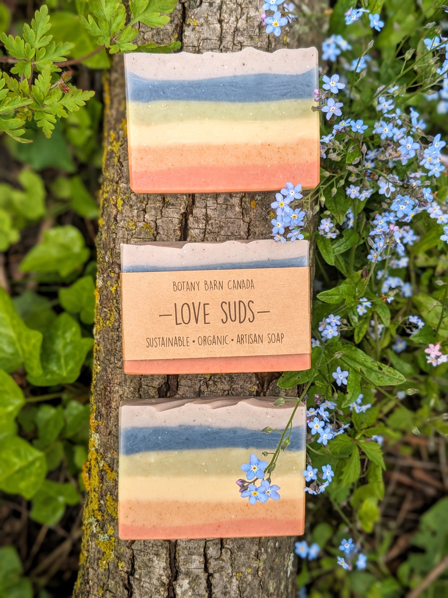 Natural Soap | LOVE SUDS - Lavender Mint Rainbow Pride Soap