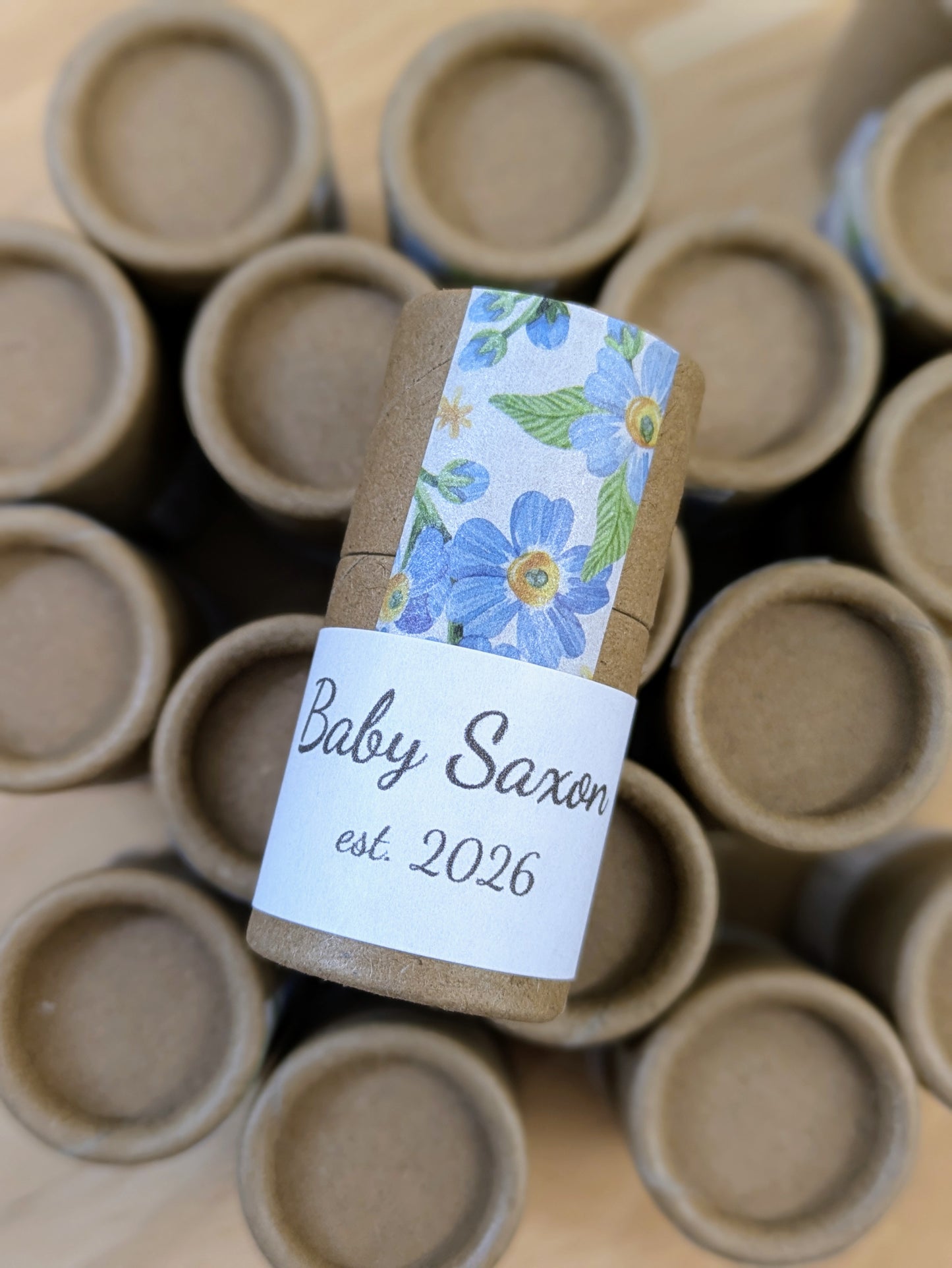 Favores de bálsamo labial - Regalo personalizado de boda o ducha ecológico