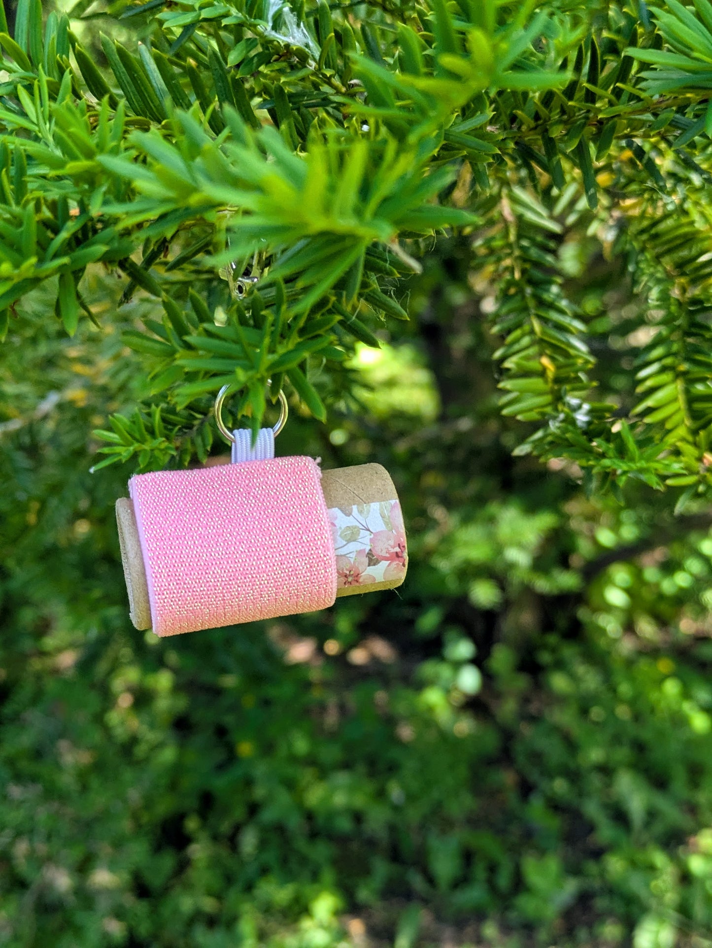 Handmade Lip Balm Holder - Elastic Holder with Keychain Clip. Pair with our Zero Waste Lip Chap!