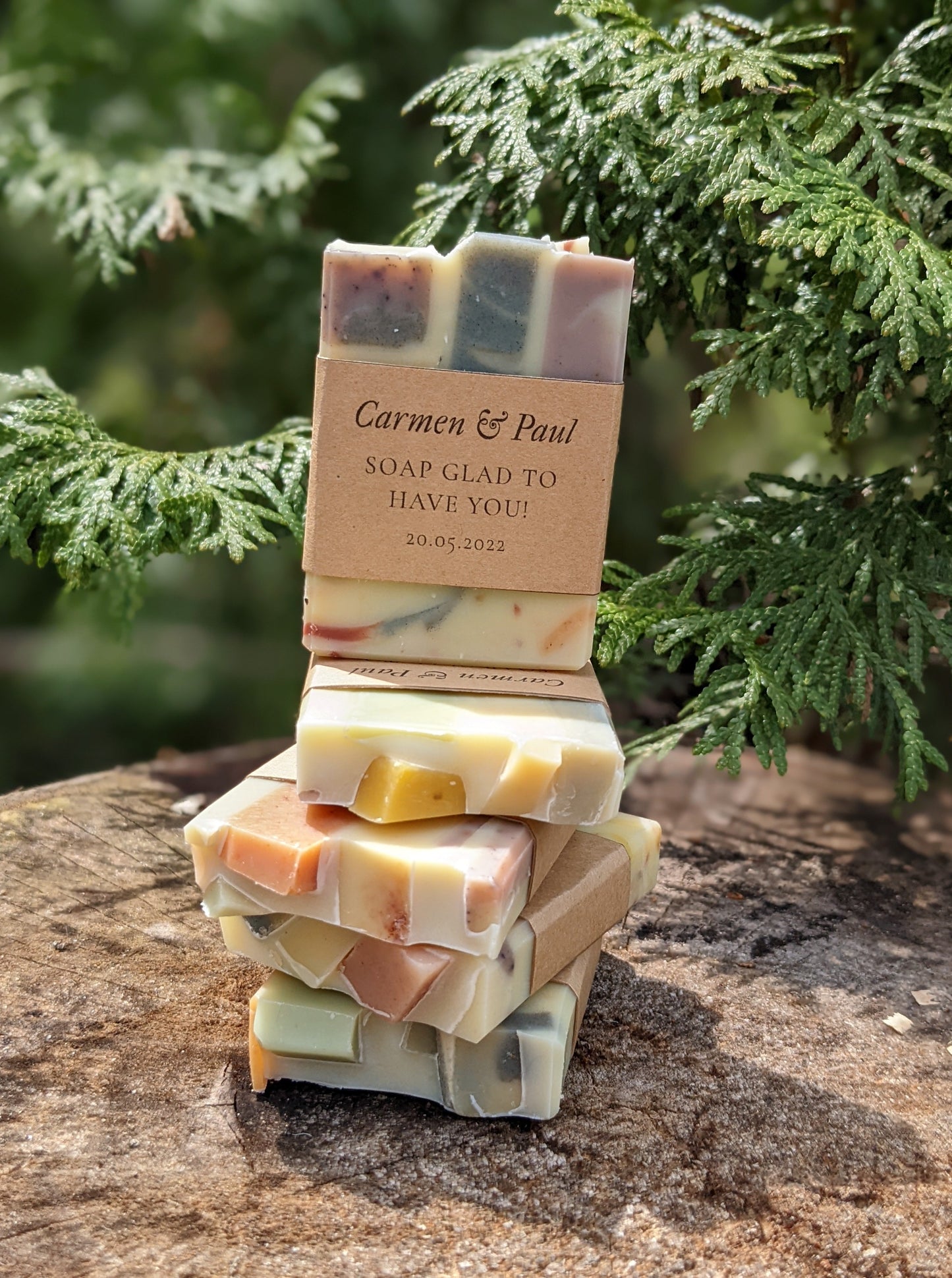 Set of 20 - Mini (1 oz) Soap Favors for Weddings, Showers, or Airbnb Guests