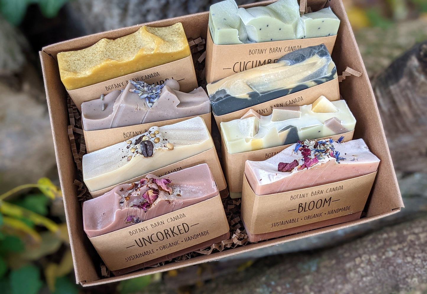 Eco-Friendly Gift Set of Eight Organic Artisan Soaps