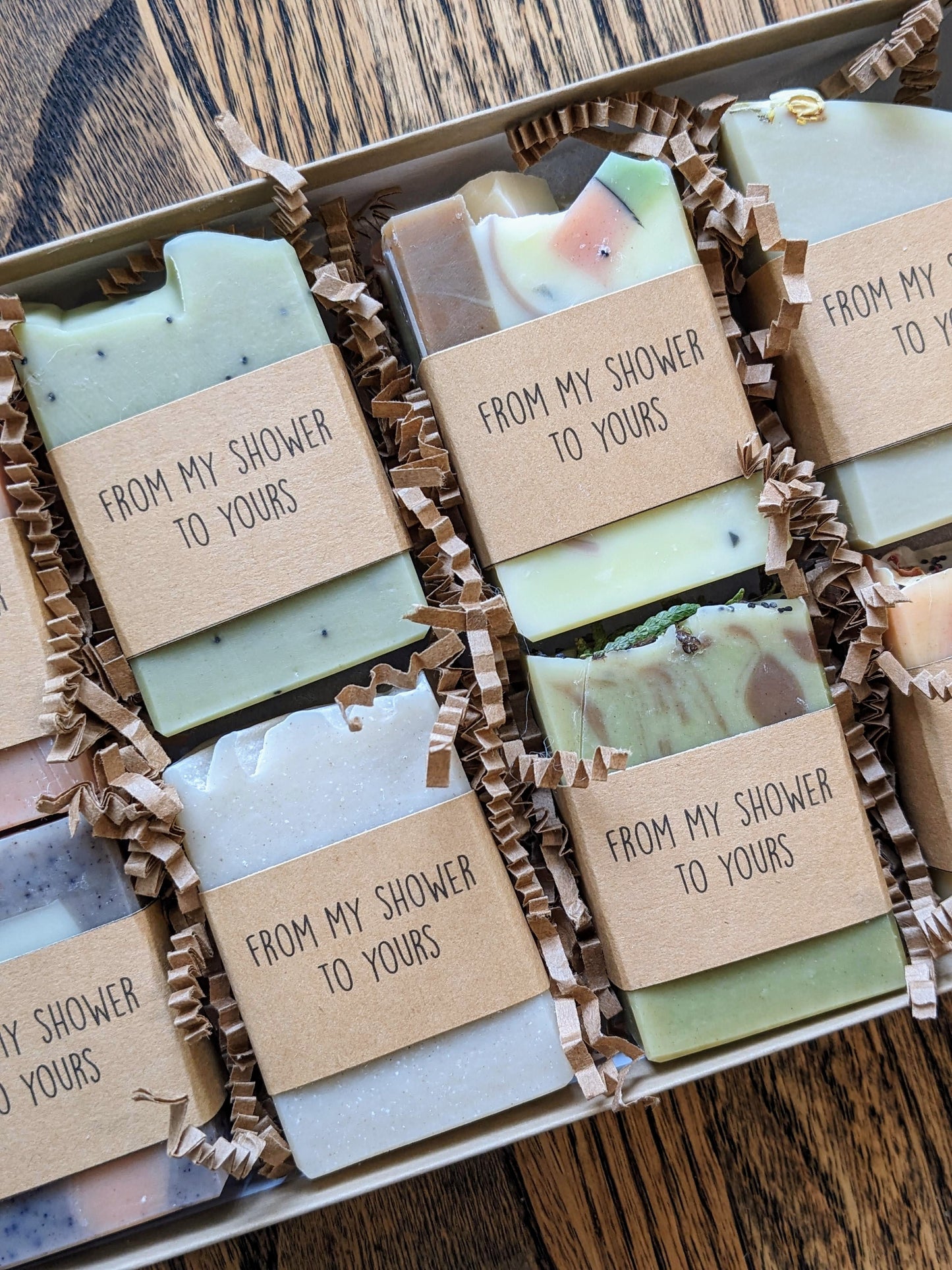 Natural Soaps | Gift Set of 8 Half Bars with Custom Labels