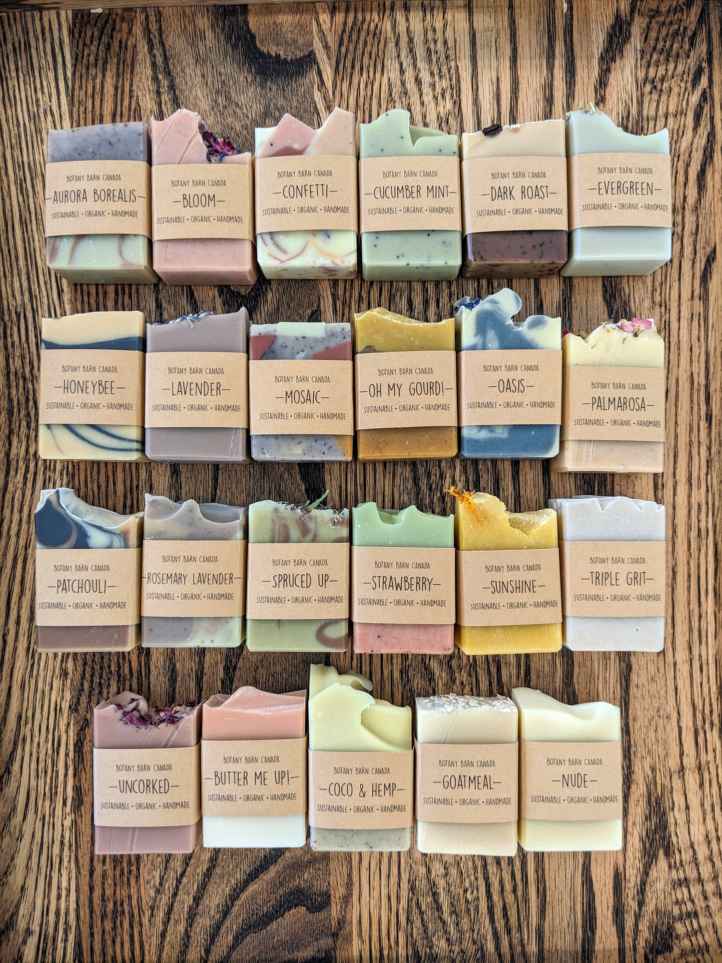 Natural Soaps | Gift Set of 8 Handmade Essential Oil Soaps - Half Bar Soap Sampler