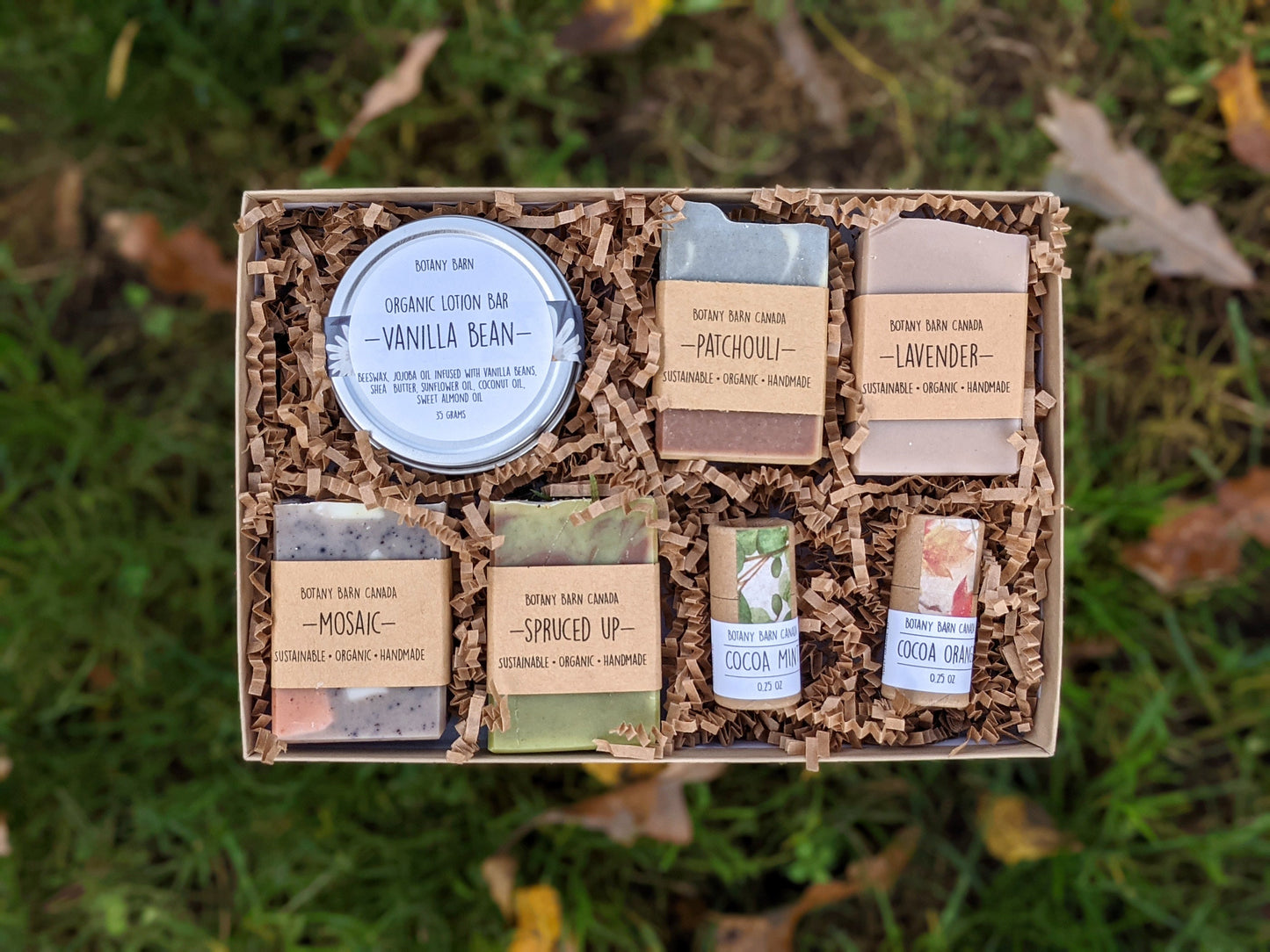 Organic Bath & Body Gift Set with Handmade Soap, Organic Lotion & Eco Friendly Lip Balm