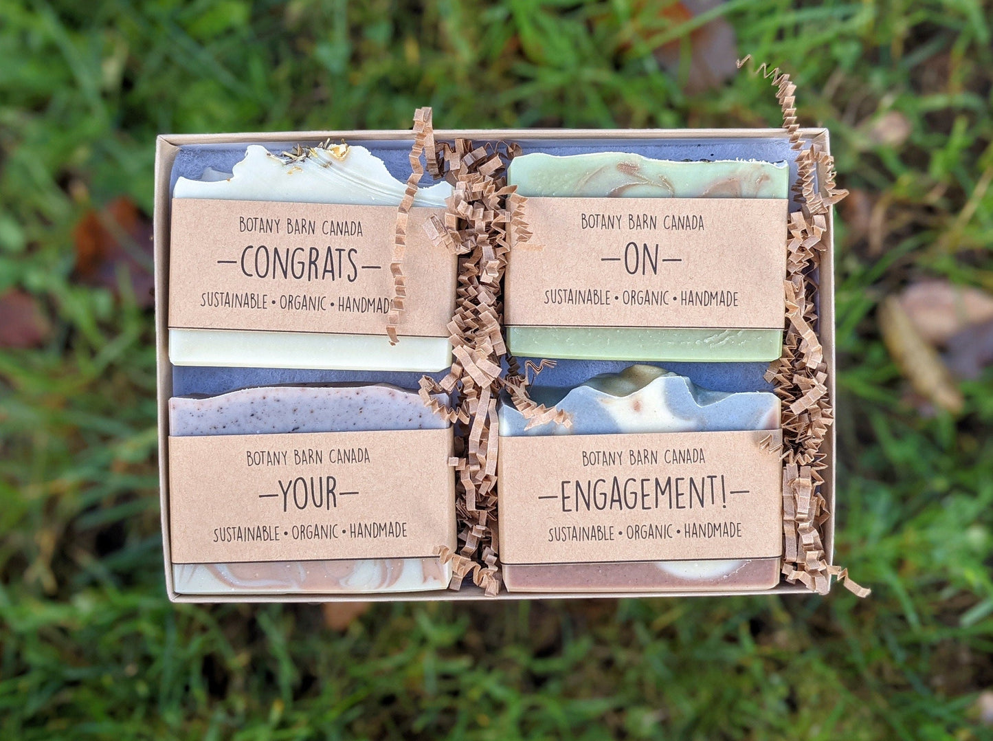 Natural Soaps | Gift Set of 4 Organic Soaps with Custom Labels