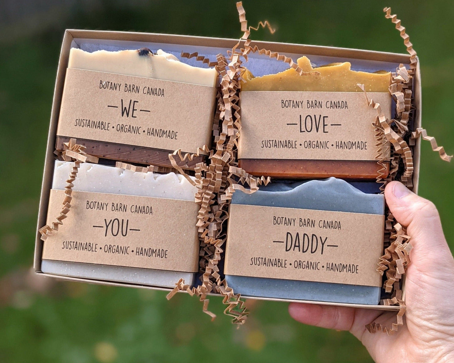 Natural Soaps | Gift Set of 4 Organic Soaps with Custom Labels