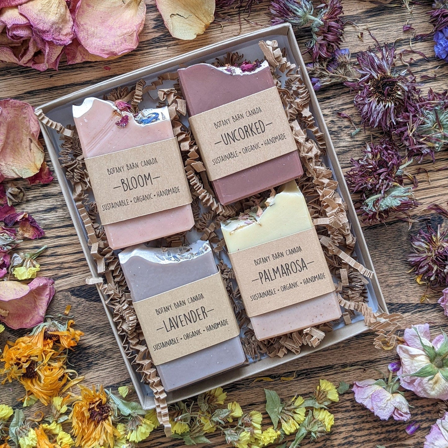 Natural Soaps | Gift Set of 4 Organic Half Bar Soaps