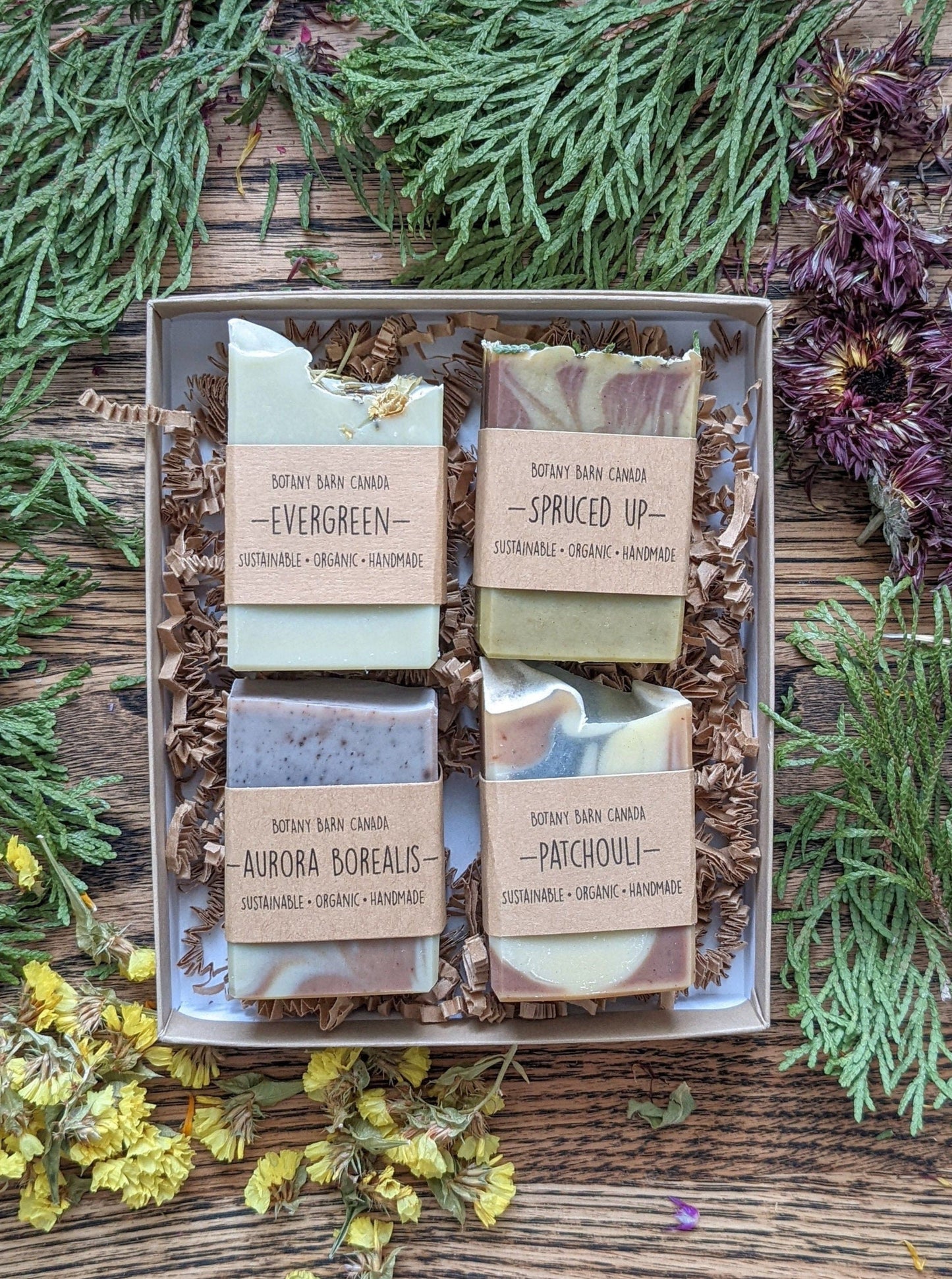 Natural Soaps | Gift Set of 4 Organic Half Bar Soaps